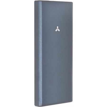 External Acceptyle Lava 10D battery, 10,000 mAh, 2 USB, 2 A, display, blue