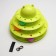 Game complex "Piggon" for cats with 3 balls, 24.5 x 24.5 x 13 cm, green