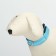 Collar with backlight, charging from USB, size L, Osh 41-52 cm, 3 modes, blue