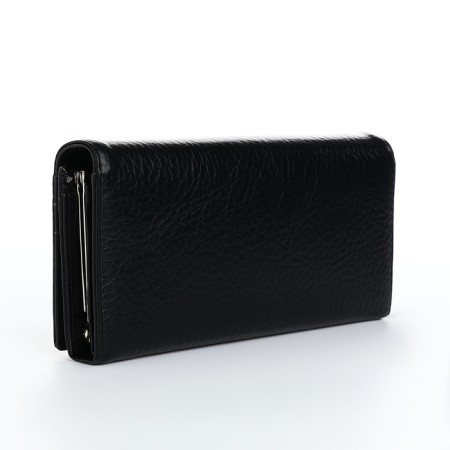 Women's wallet on magnets, black color-1