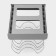 Kitchen holder for lids, pans and pots of the shade, color gray