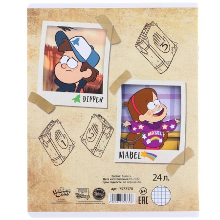 Notebook in a cage 24 sheets, 5 types of mix, cover coated cardboard, gravity farz-2