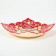 Rishtan ceramics "Flowers", 33 cm, square, red