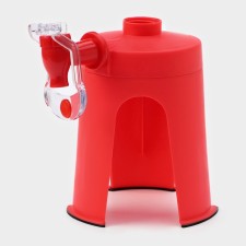 Dispenser for carbonated drinks, 16.5 × 12.5 × 16.5 cm, red color