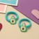 Hair elastic band "Tenderness" (set 2 pcs) avocado, 4 cm, green