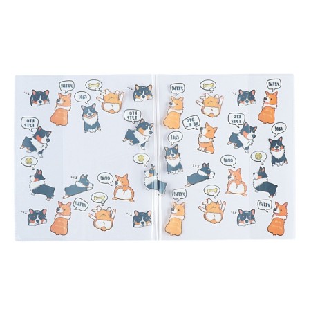 Set of covers PVC 213 x 355 mm, 140 μm, 3 pieces, hey Corgi, for a diary and notebooks-2