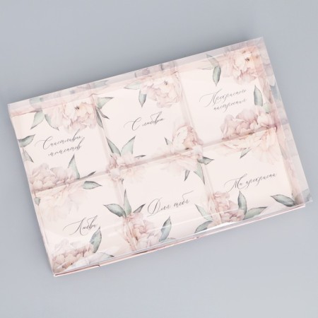 Confectionery box for mousse cakes "With Love", 27 x 17.8 x 6.5 cm-1