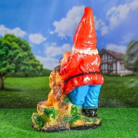 Garden figure "Dwarf with squirrel" large 20x40x75cm-5