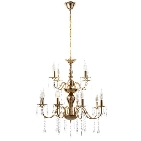Chandelier "Maldiva" 8+4he14 40W gold 62x62x54-104cm Bayerlux-4
