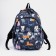 Set of a youth backpack from textiles, a shoper bag, blue color