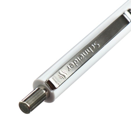 Handle Automatic Schneider K15, blue ink, 1.0mm node, white matte case, under the logo-4