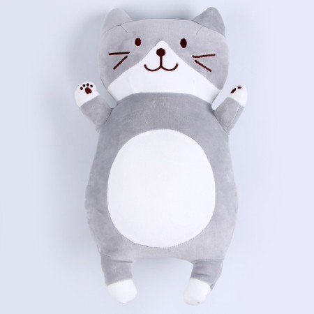 Soft toy "cat", 45 cm, gray color-4