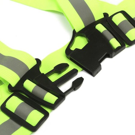 Airline signal belt with shoulder straps, reflective, green ARW-BS-08-1