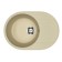 Kitchen car wash Uperwood Econ UPD-107, 002, oval, color 002 Beige matte