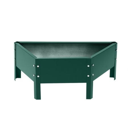 The flowerbed is galvanized "trapezoid", d = 60 cm, h = 15 cm, green Greengo-8