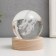 Souvenir glass backlight "Dragon" d = 6 cm stand wood, usb 6.5x6.5x7.5 cm