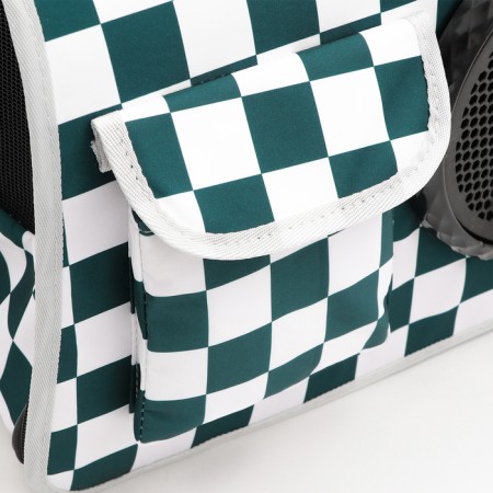 Overnight bag with organizer and porthole, 43 x 24 x 28 cm, white/green-6