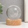 Souvenir glass backlight "Fairy" d = 6 cm stand wood, usb 6.5x6.5x7.5 cm