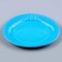 Set of paper dishes is disposable: 6 plates, 6 glasses, blue color
