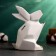 Piggy bank "Hare Origami" Bely, 18 x13x10cm