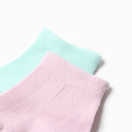 Nosk children's cotton (2 pairs), mint/ lilac color, rr 10-12-1