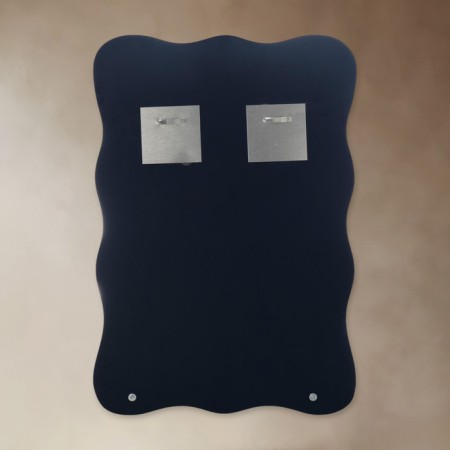 Cloud mirror, with sandblasting graphics, wall, with a shelf, 40.5 × 60 cm-4
