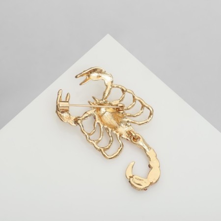 Brooch "Scorpio" with a movable tail, colored in gold-1