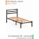 Loft 900x2000 bed, single, collapsible, metal
