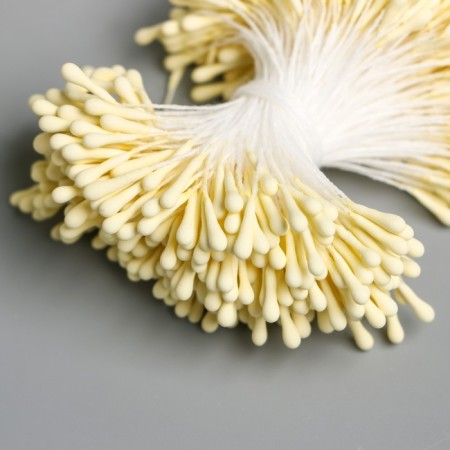Stamens for flowers "Drops matte light yellow" d = 1.5 mm set 400 pcs length 6 cm-2