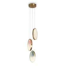 Suspended lamp Freya Fr6139PL-L24BS Lolli, 285x285x1510 mm, LED, 24W, 1600LM, 3000K, brass color