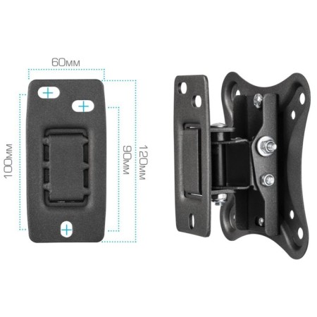 Kromax Corbel-1 Black 10 "-32" Max.25kg Nastya Turn and Top 107755-4