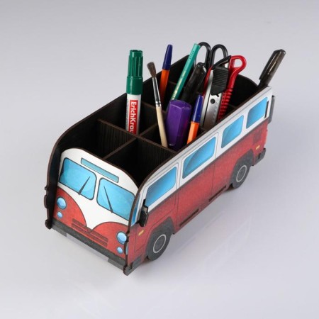 Chancellery stand wooden "van", with a print