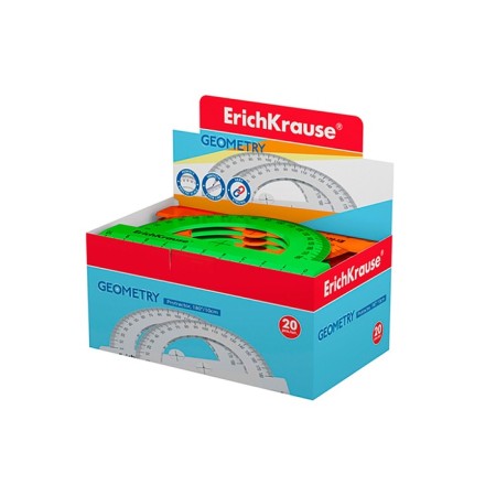 Transporter 10cm 180 °, Erichkrause "Neon Solid", plastic, opaque, box-display, mix-2