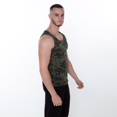 T -shirt male, khaki color/pixel, size 52-3