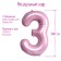 Foil ball 40 "number 3", pale pink