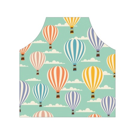 Apron kitchen with a photo print "Rainbow balloons", adjustable, size OS-2