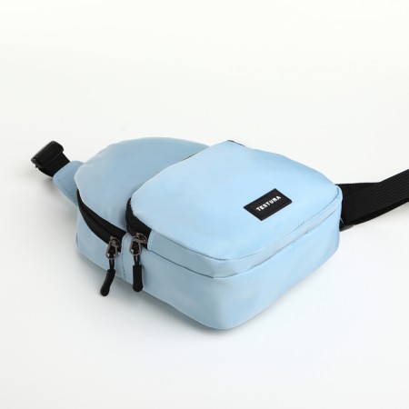 Textura lightning bag, external pocket, blue color-3