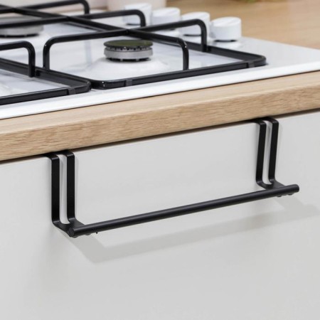 Holder for towels on the door, black color-1