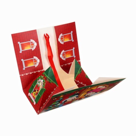 New Year. Gift box, folding, "Happy New Year", 27x23x15 cm, Mickey Mouse-7