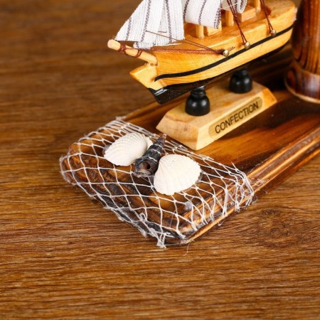 Set of desktop "ship" with a stand for pens, 12 x 13 x 6 cm-3