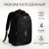 Youth backpack with lightning, 4 pockets, black/white color