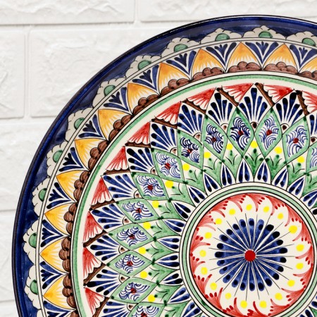 Largan Rishtan ceramics "Patterns", 31 cm, blue-3