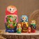 Matryoshka "Compound", birds, 5 puppet, 15 cm, mix