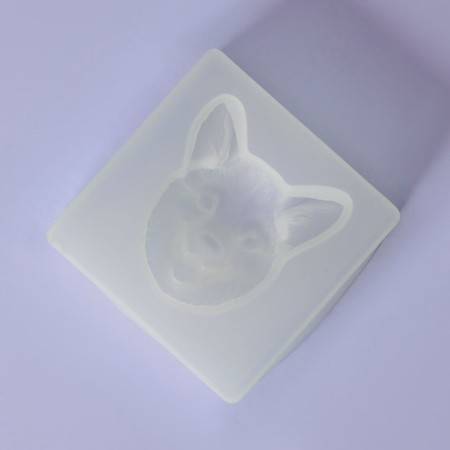 Mold "Muzzle", silicone, 8 × 8 × 2.3 cm, white color-2