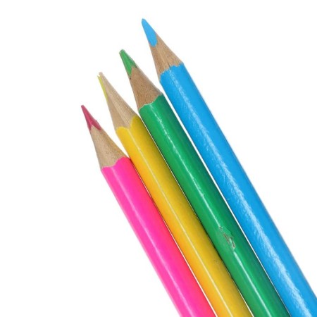 Pencils colored 12 colors "machine", wooden building, three -sided-8