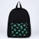 Backpack of school textile "Alien", with a pocket, black color