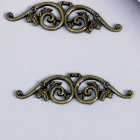 Decor for creativity Metal "monogram" bronze 1.5x5.5 cm