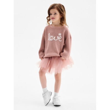 Джемпер детский KAFTAN Love р.34 (122-128 см), розовый-1