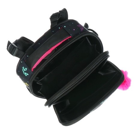 School backpack 38 x 30 x 16 cm, ergonomic back, Stavia "Neon", black-7