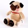 Soft toy "Bonya", with a bone